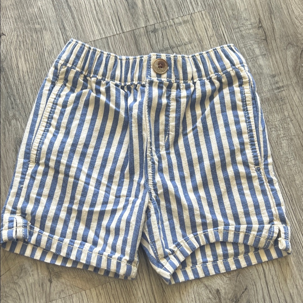 Hanna Andersson Blue and White Striped Shorts